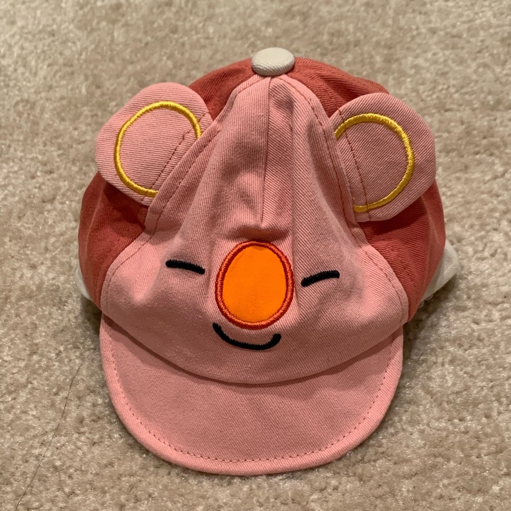 Baby 6-12 month pink koala hat